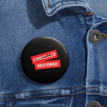 Restored- Pin Button (black)