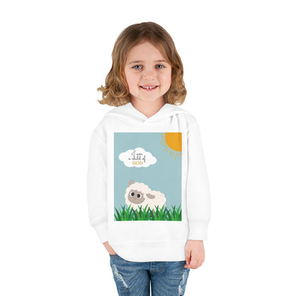 I am a child of God- Toddler Pullover Fleece Hoodie (adorable sheep)