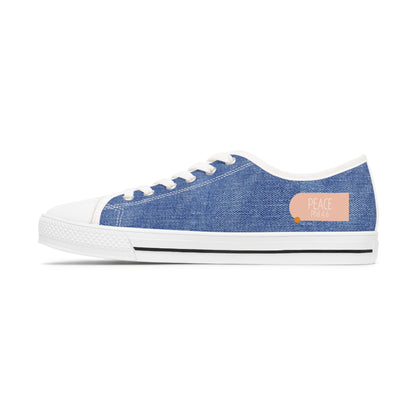 Peace (Phil 4:6)- Women's Low Top Sneakers (jeans)