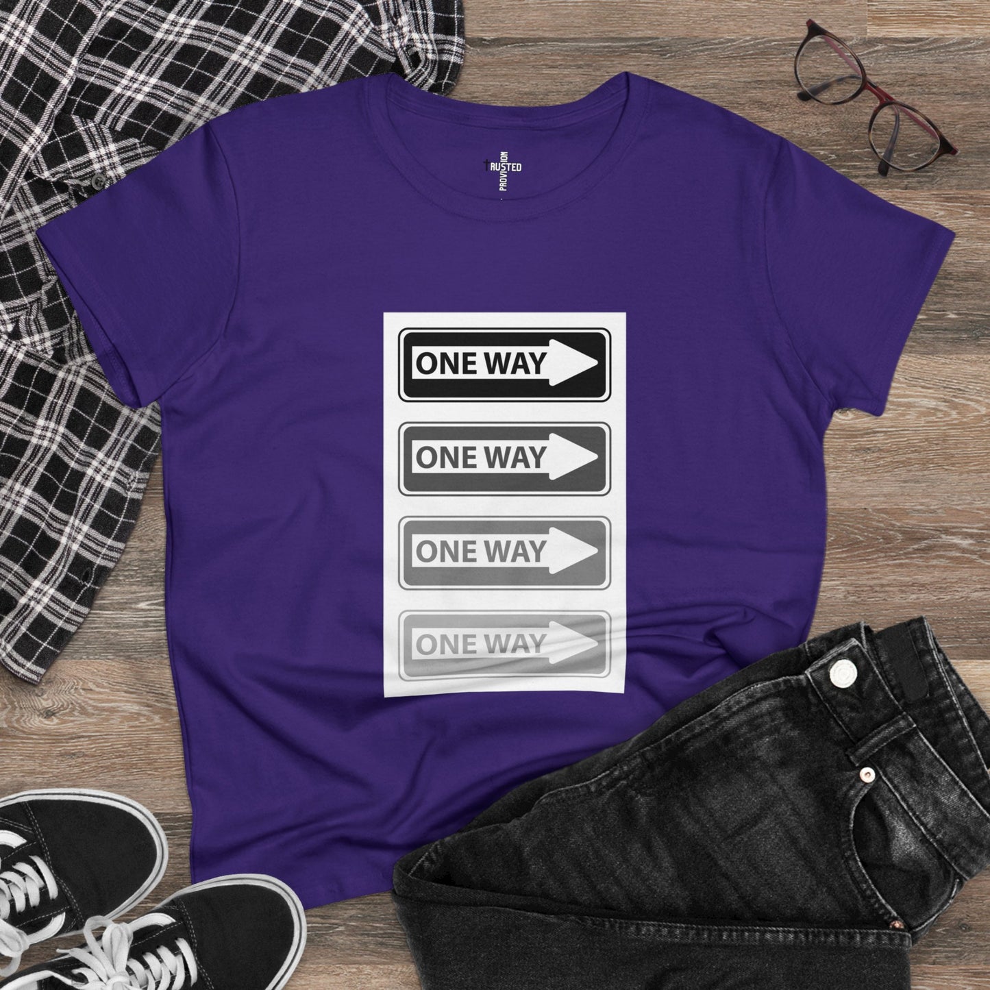 One Way- Women's Midweight Cotton Tee