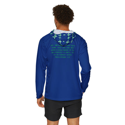 Work in Progreess...Men's Sports Warmup Hoodie (blue)