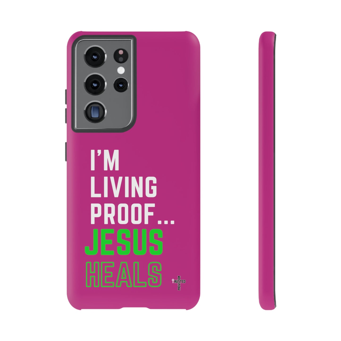 I'm living proof...Jesus Heals- Tough Case (pink)