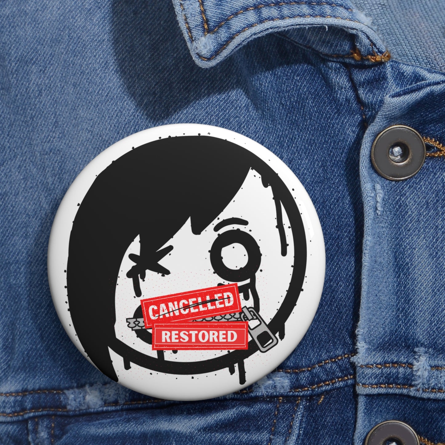 Emo Kid: Cancelled/Restored- Pin Button