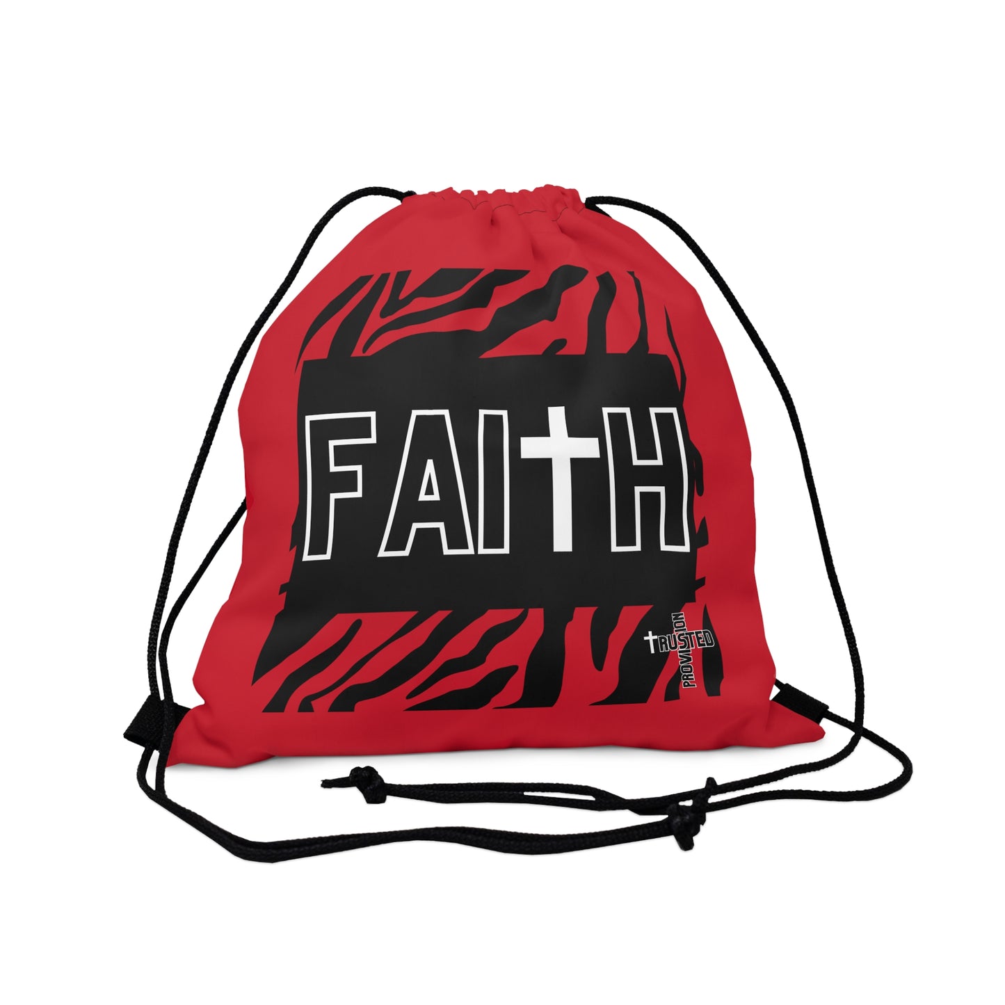 FAITH/Hebrews 11- Drawstring Bag (zebra/red)