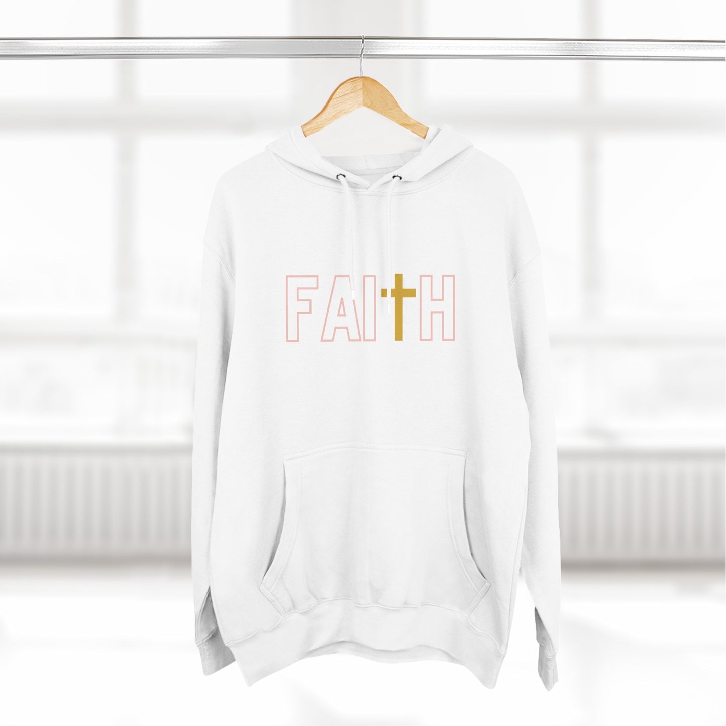 FAITH/Hebrews 11- Unisex Premium Pullover Hoodie (gold)