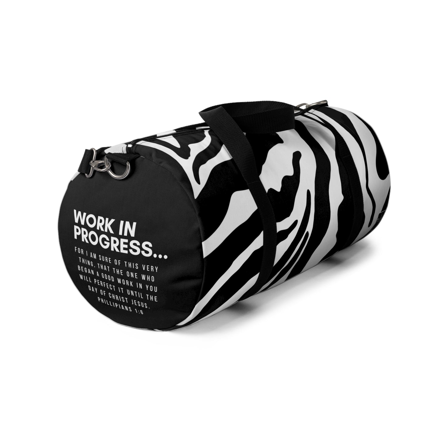 Work in Progress... - Duffel Bag (white zebra)