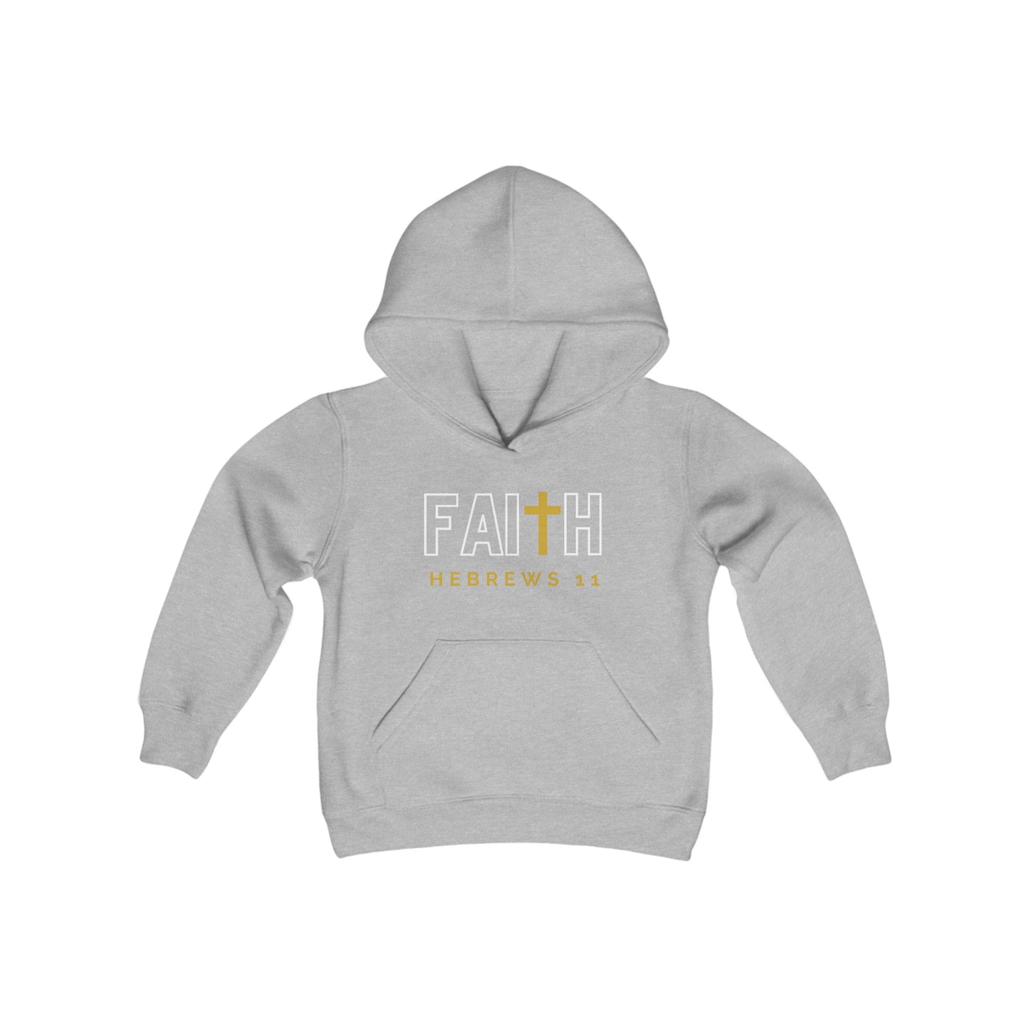 FAITH/Hebrews 11- Youth Hoodie (gold letters)