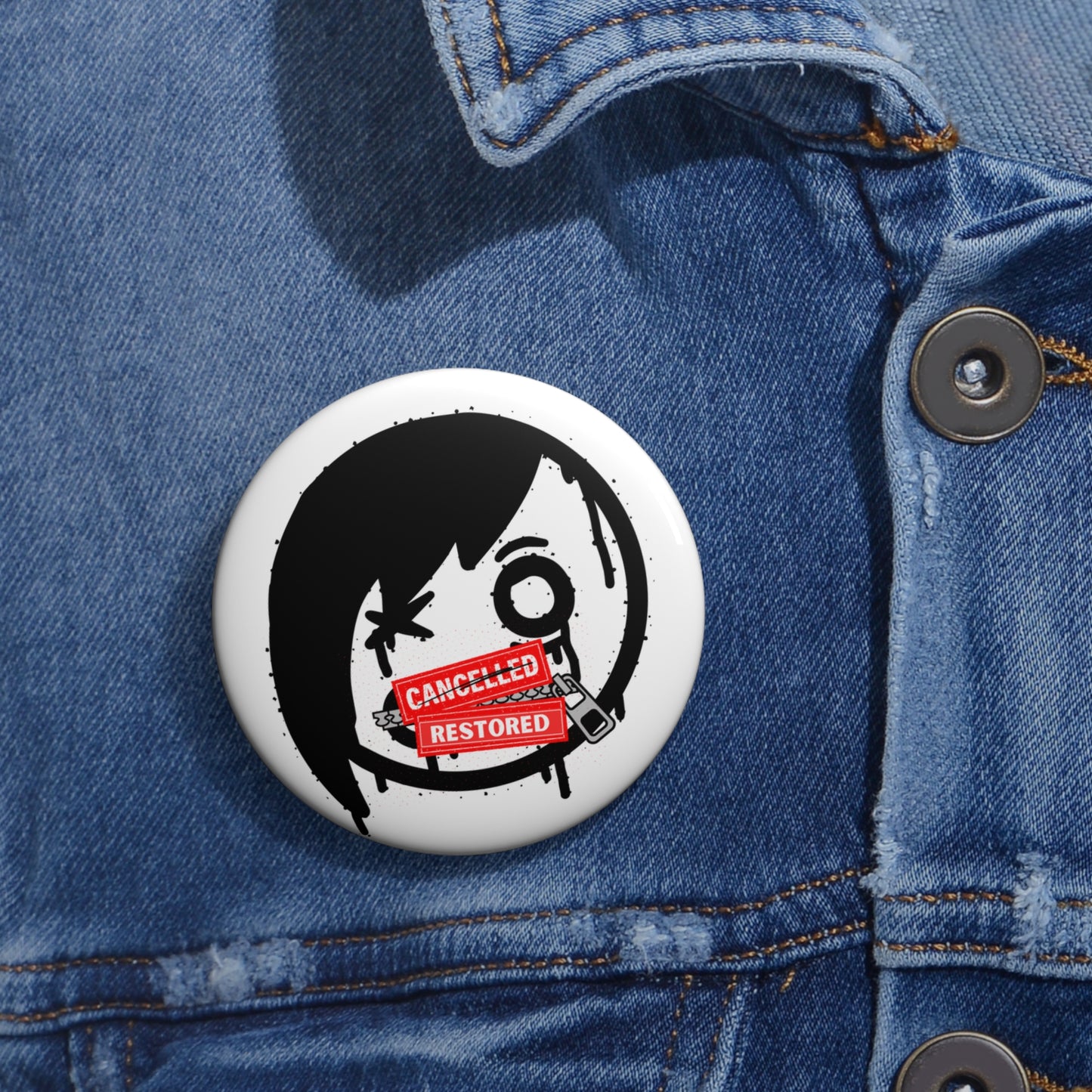 Emo Kid: Cancelled/Restored- Pin Button