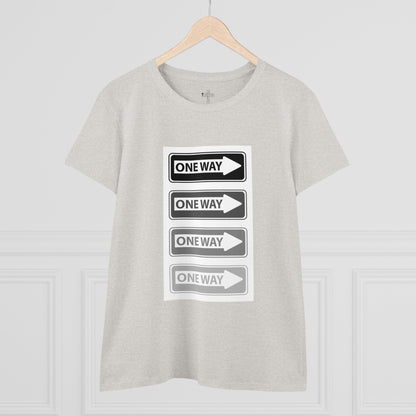 One Way- Women's Midweight Cotton Tee