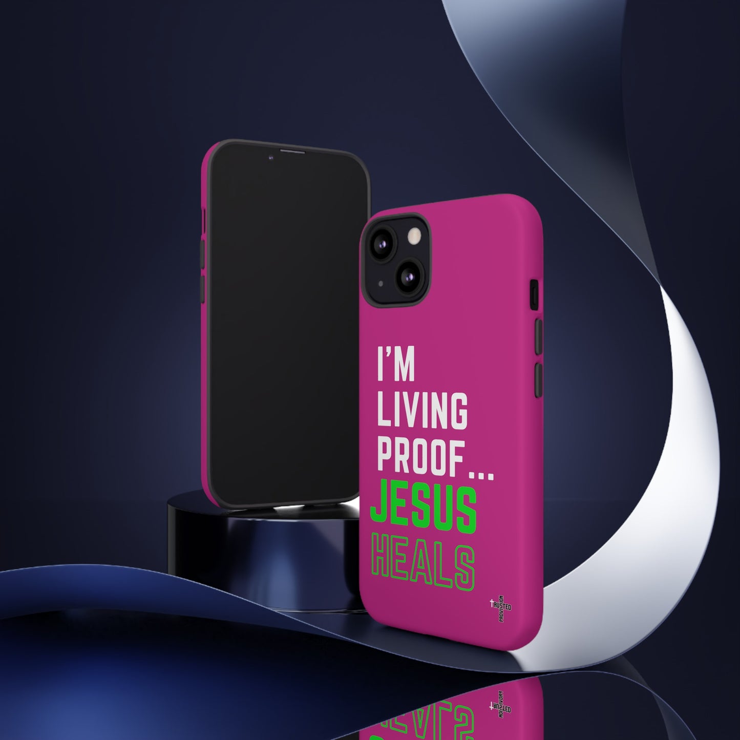 I'm living proof...Jesus Heals- Tough Case (pink)