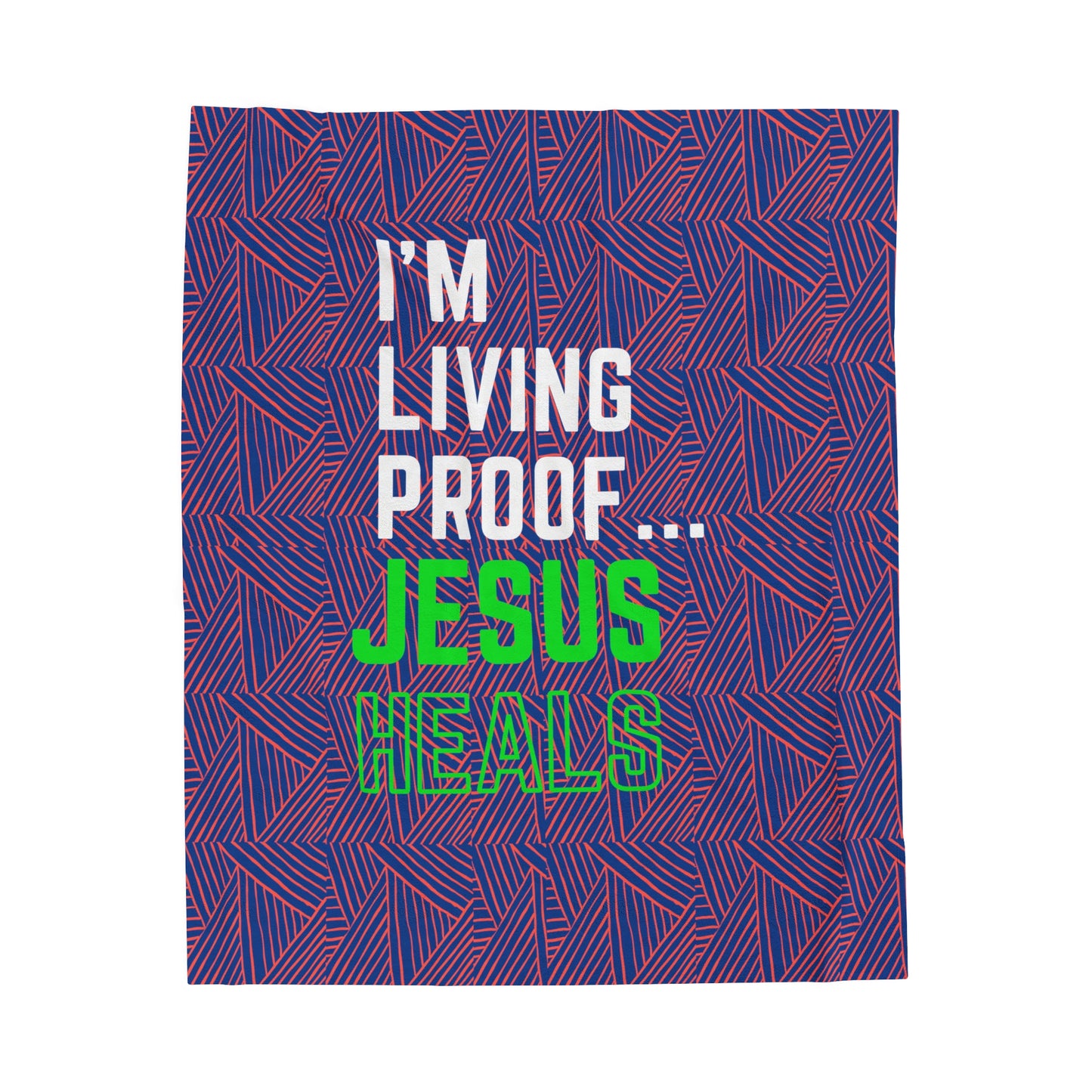 I am living proof...Jesus Heals- Plush Blanket