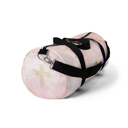 FAITH/Hebrews 11- Duffel Bag (pink marble)