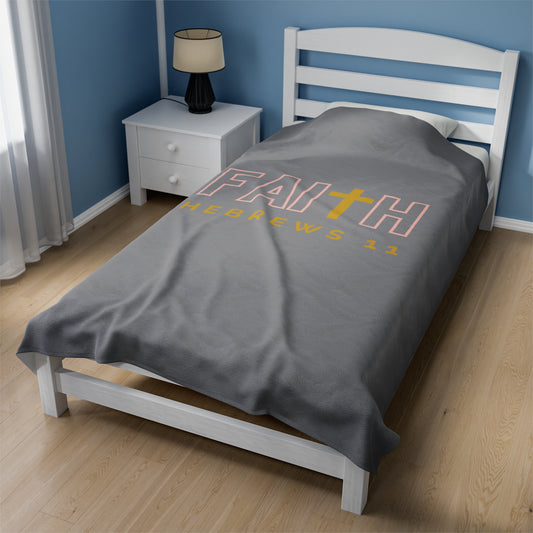 Faith (Hebrews 11)- Plush Blanket (grey)