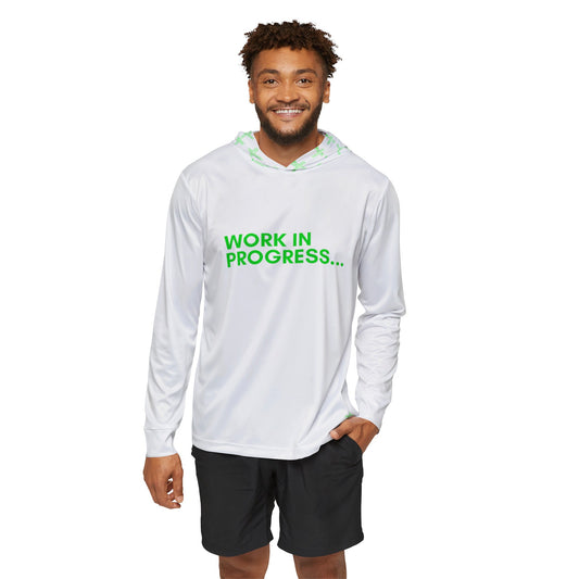 Work in Progreess...Men's Sports Warmup Hoodie (white)