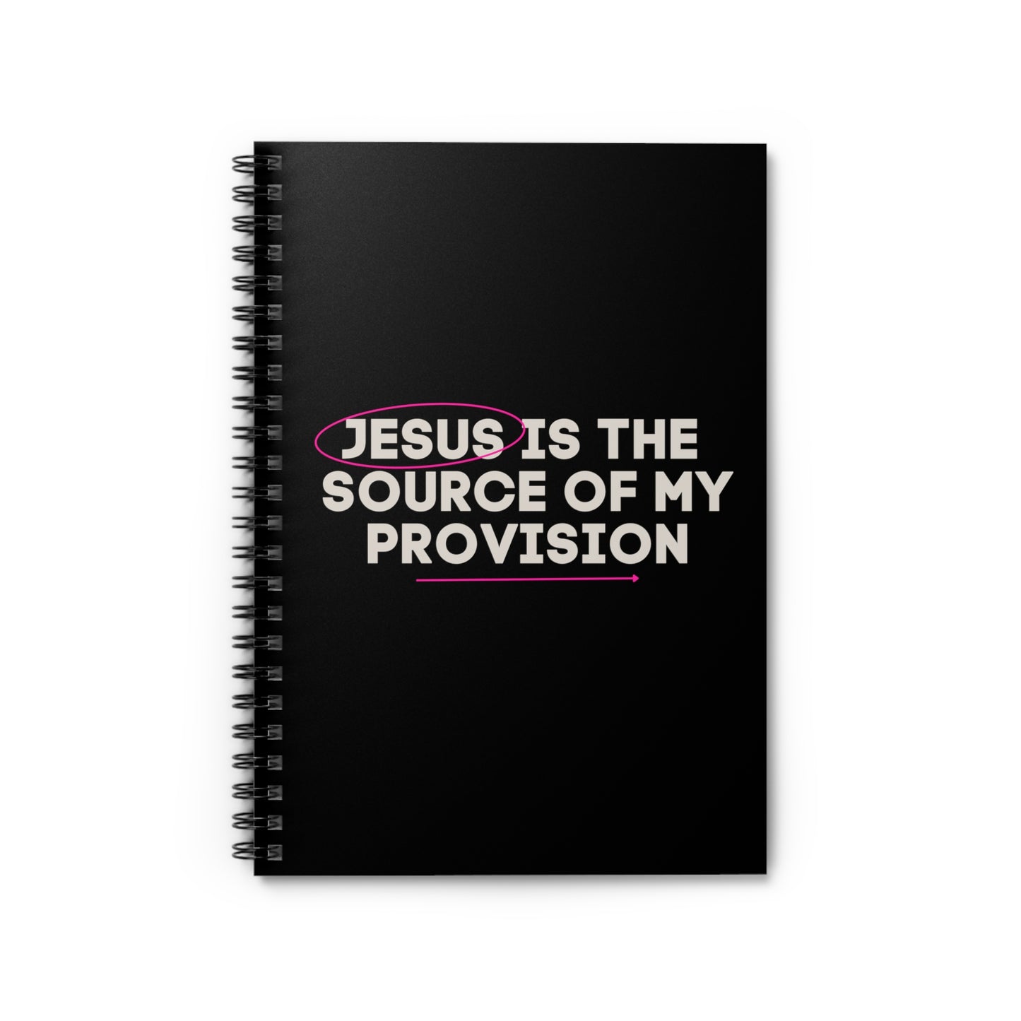 Jesus is the Source of My Provision- Spiral Notebook