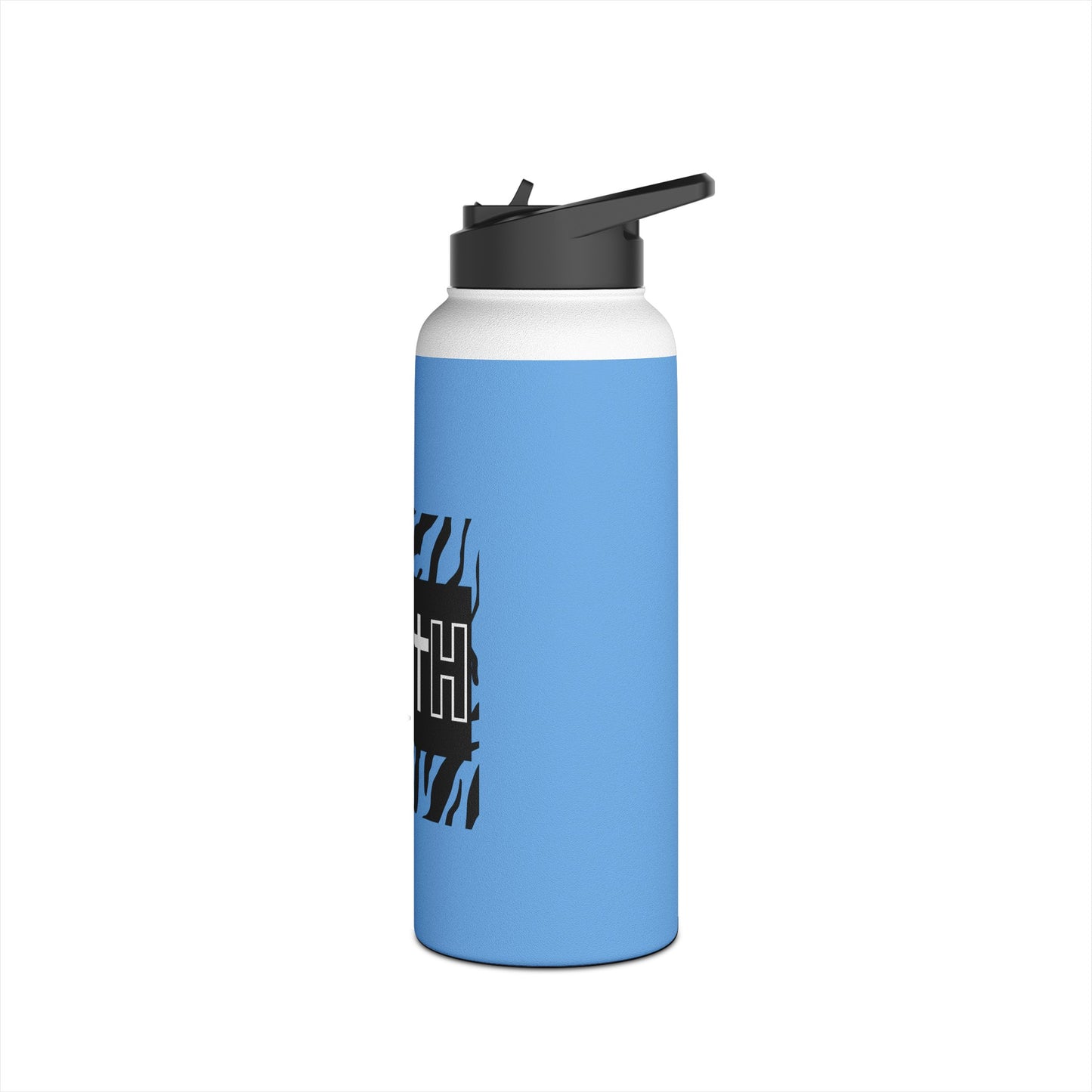 FAITH/Hebrews 11- Stainless Steel Bottle (baby blue/zebra)