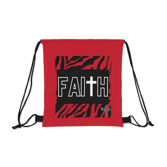 FAITH/Hebrews 11- Drawstring Bag (zebra/red)