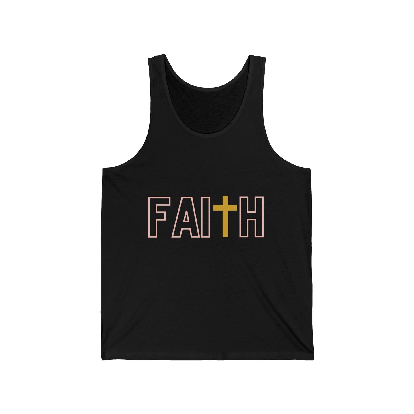 FAITH/Hebrews 11- Women's Jersey Tank (rose & gold)