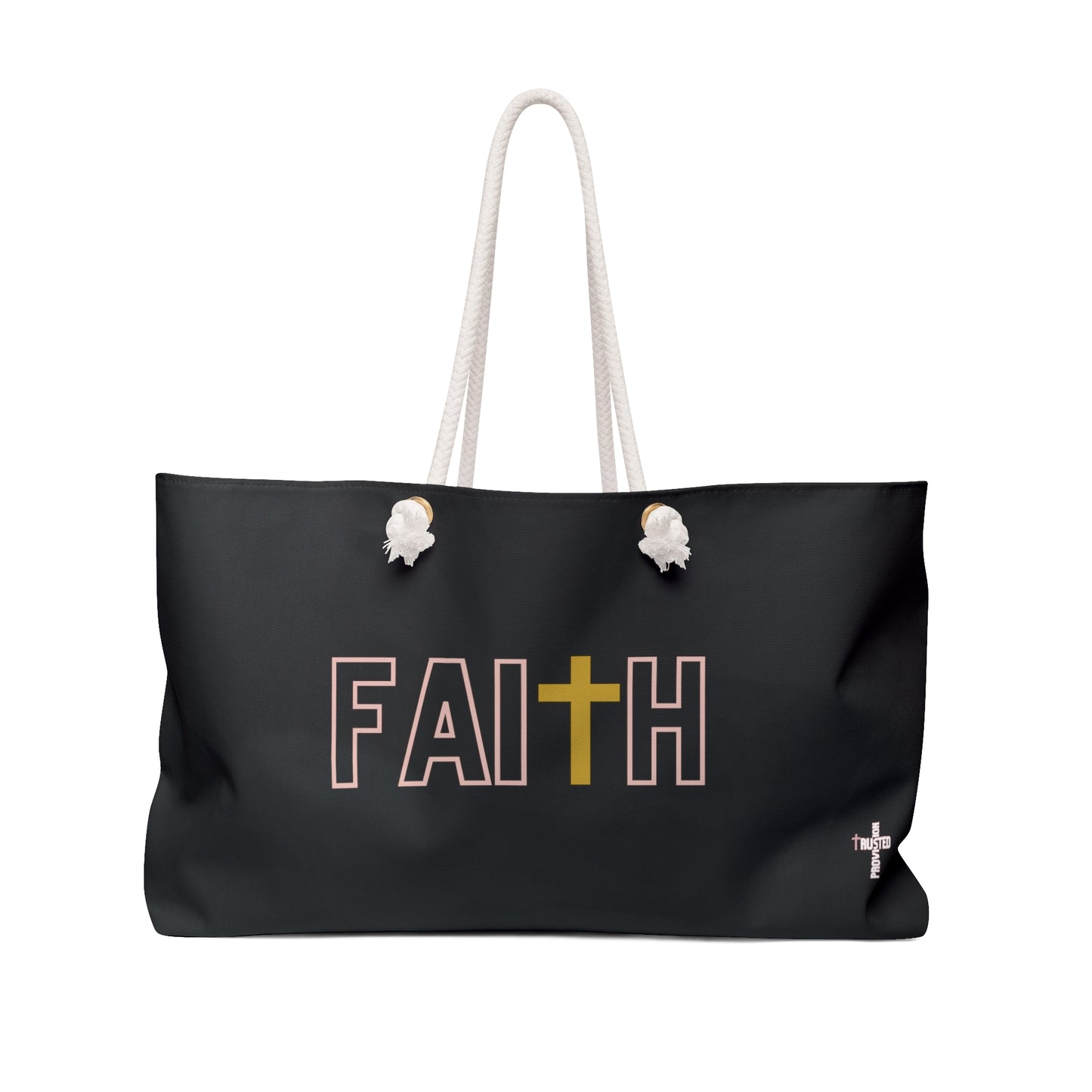 FAITH/Hebrews 11- Weekender Bag (black/rose/gold)