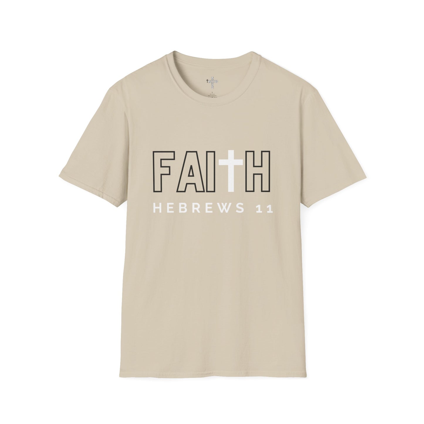 FAITH/HEBREWS 11- Unisex Softstyle T-Shirt (black & white)