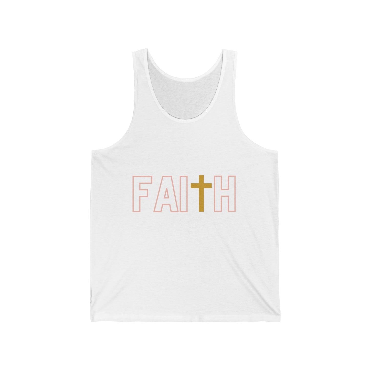 FAITH/Hebrews 11- Women's Jersey Tank (rose & gold)