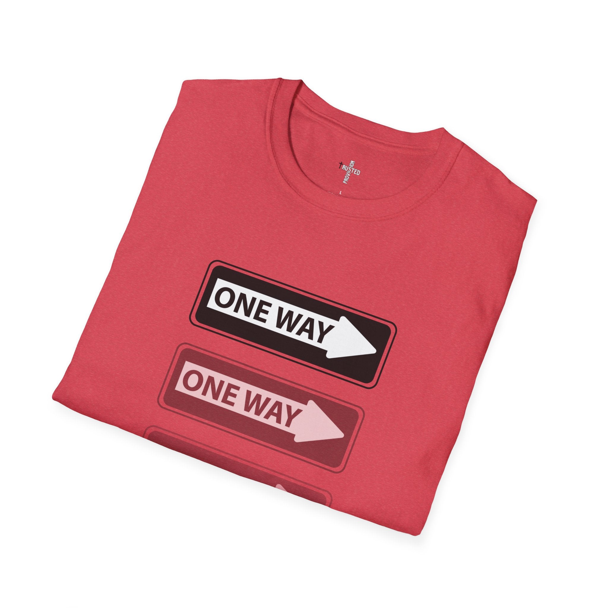 Printify One Way Unisex T Shirt Light Blue XL