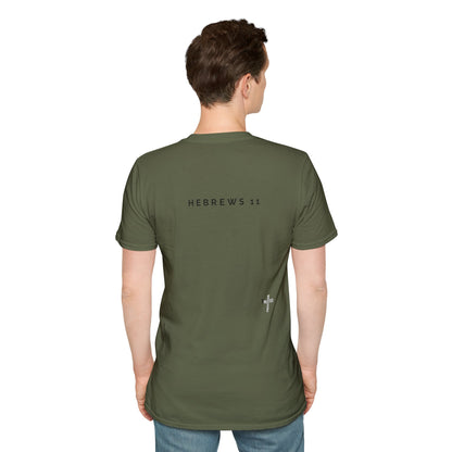 FAITH/HEBREWS 11- Unisex Softstyle T-Shirt (black & white)