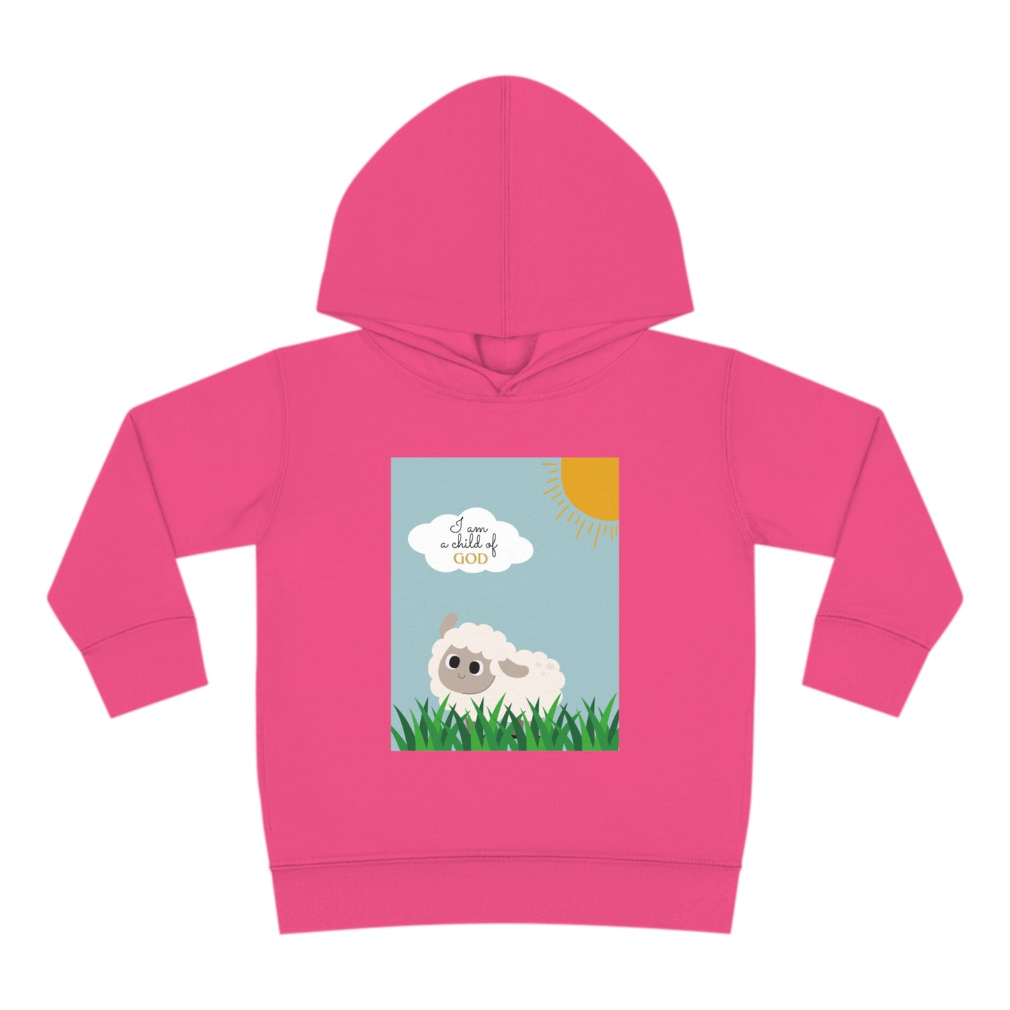 I am a child of God- Toddler Pullover Fleece Hoodie (adorable sheep)