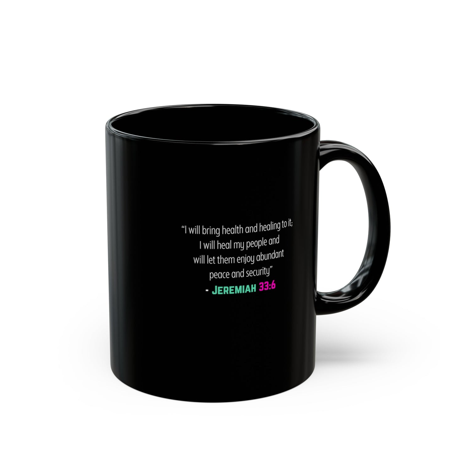 I'm living proof...Jesus Heals- 11oz Coffee Mug (pink & blue)