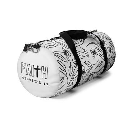 FAITH/Hebrews 11- Duffel Bag (black flowers)
