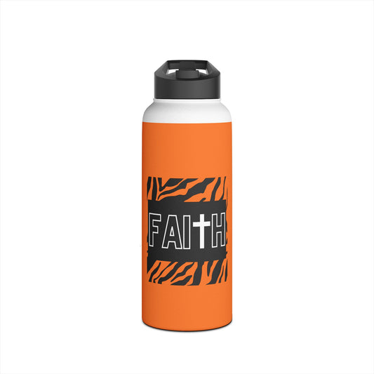 FAITH/Hebrews 11- Stainless Steel Bottle (orange/zebra)