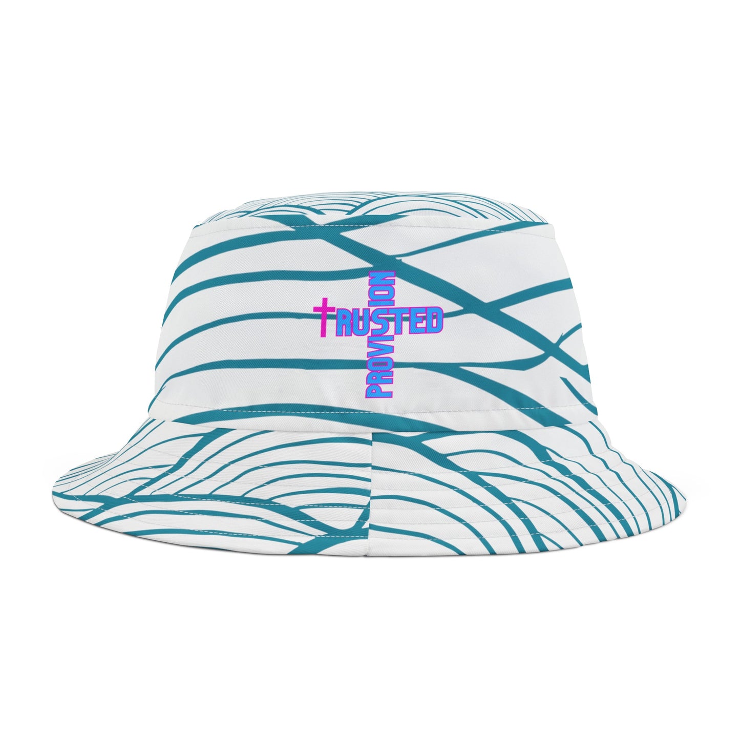 Trusted Provision- Bucket Hat (waves/white)