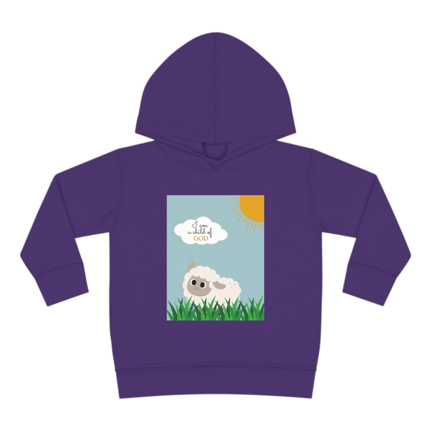 I am a child of God- Toddler Pullover Fleece Hoodie (adorable sheep)