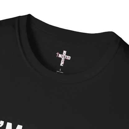 I'm living proof...Jesus Heals- Women's Softstyle T-Shirt (pink letters)