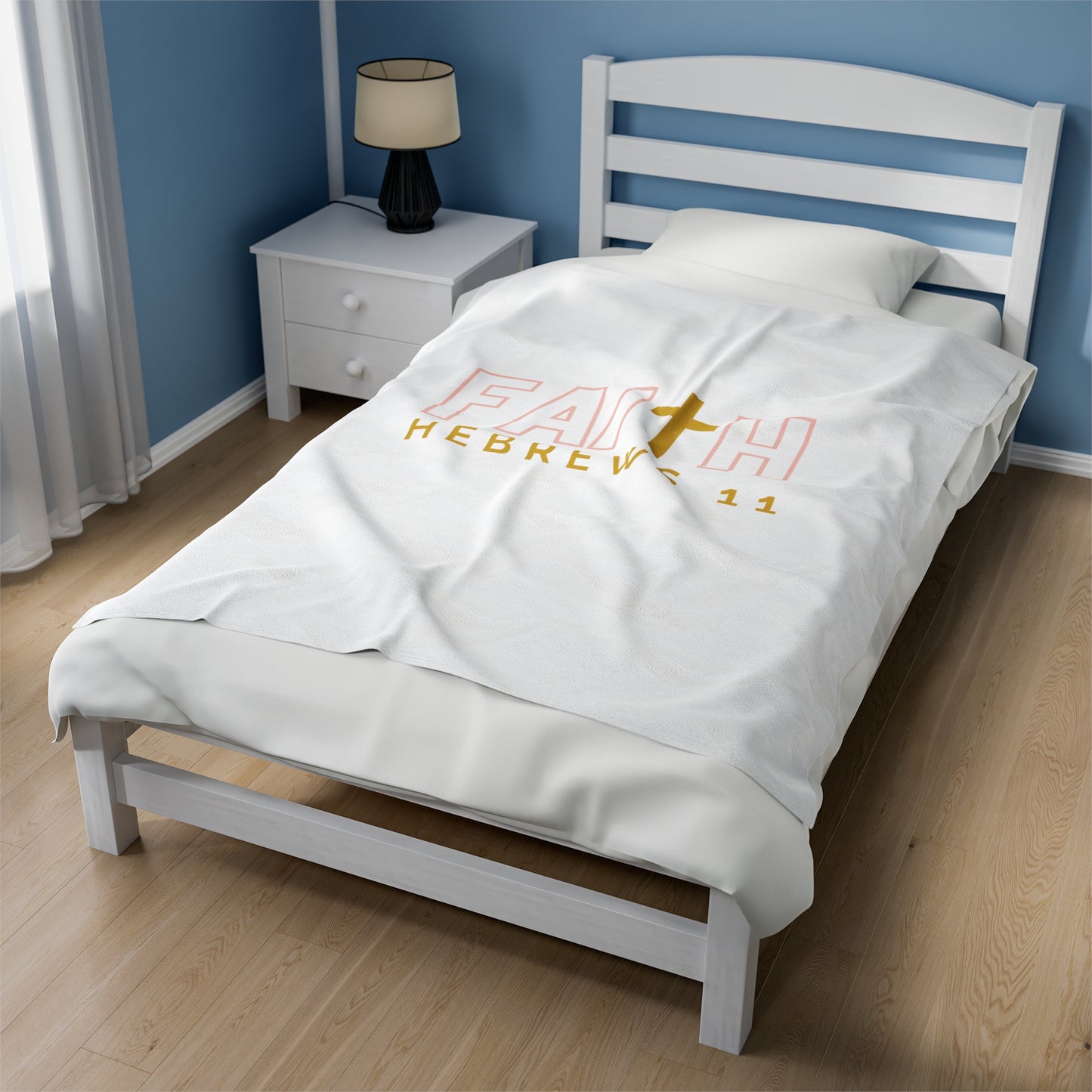 Faith (Hebrews 11)- Plush Blanket (white)