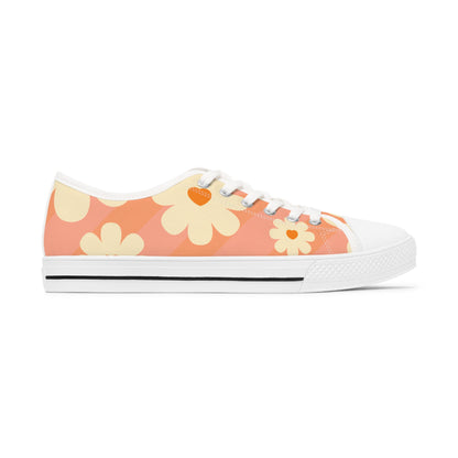 Peace (Phil 4:6) Women's Low Top Sneakers- (hippie daisies)