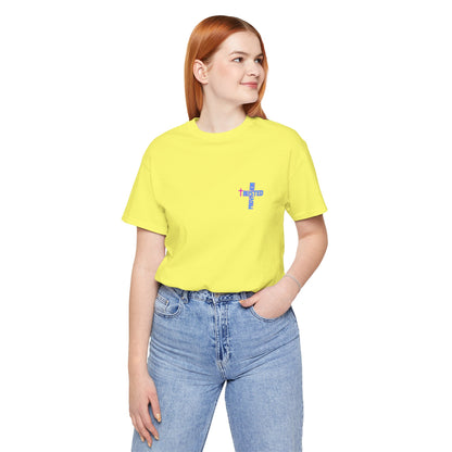Trusted Provision- Unisex T-shirt (pink/blue logo)