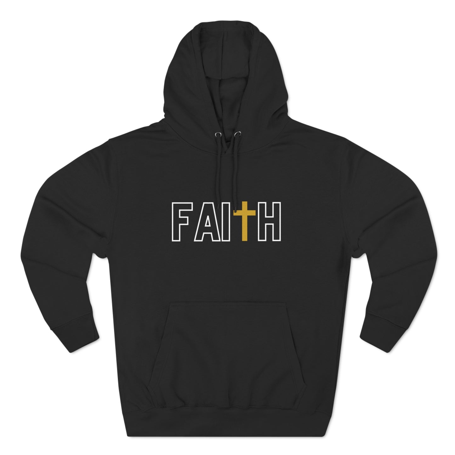 FAITH/Hebrews 11- Unisex Premium Pullover Hoodie (gold)