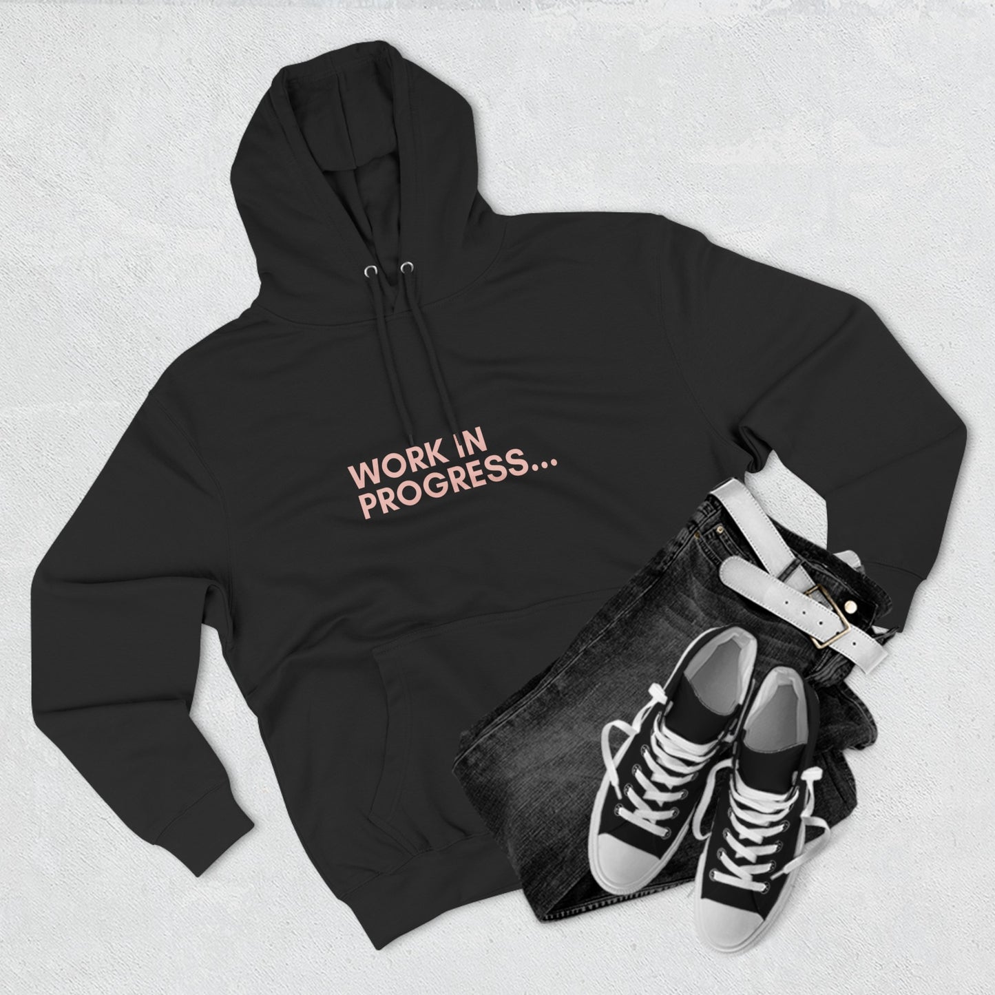 Work in Progress...- Unisex Premium Pullover Hoodie (Rose Edition)