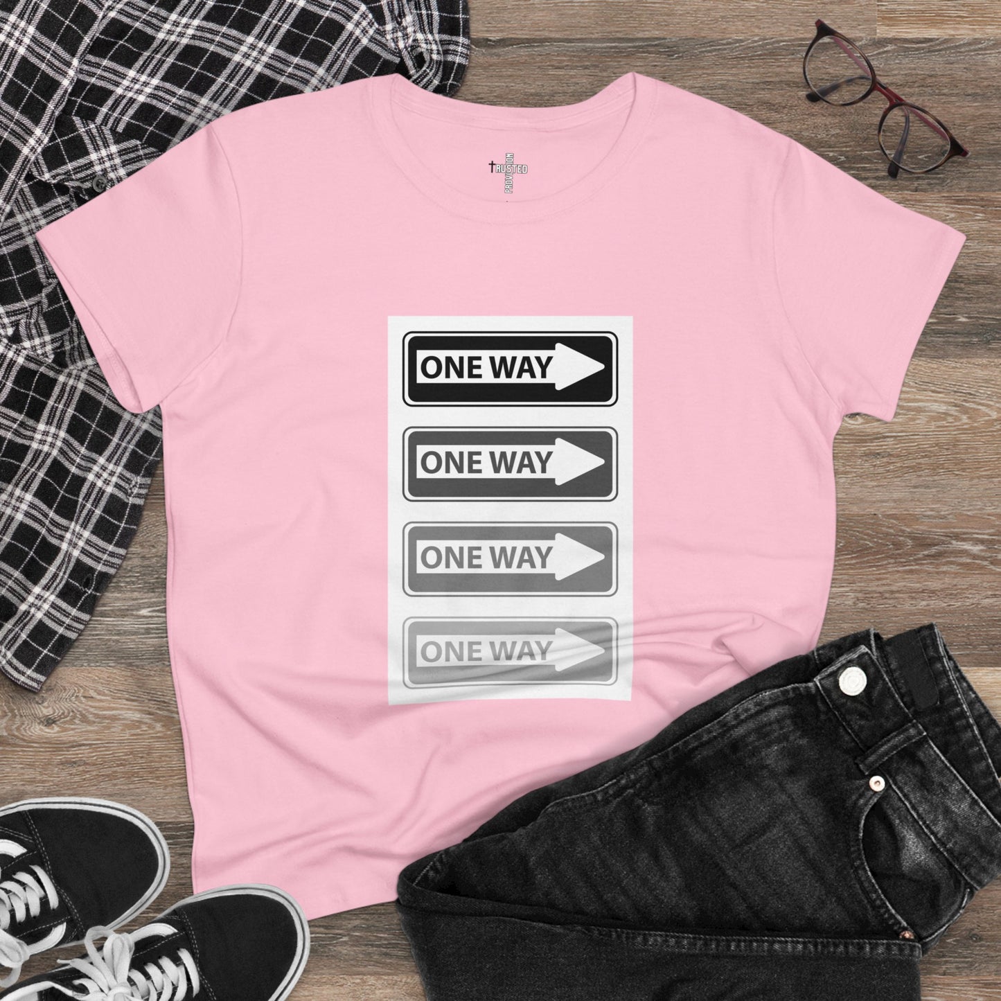 One Way- Women's Midweight Cotton Tee