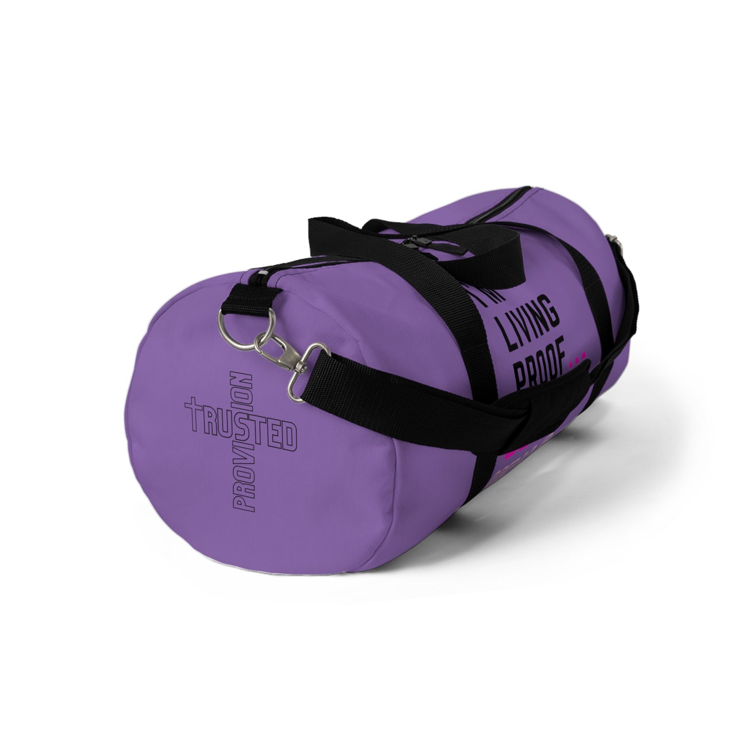 I'm living proof...Jesus Heals - Duffel Bag (purple)