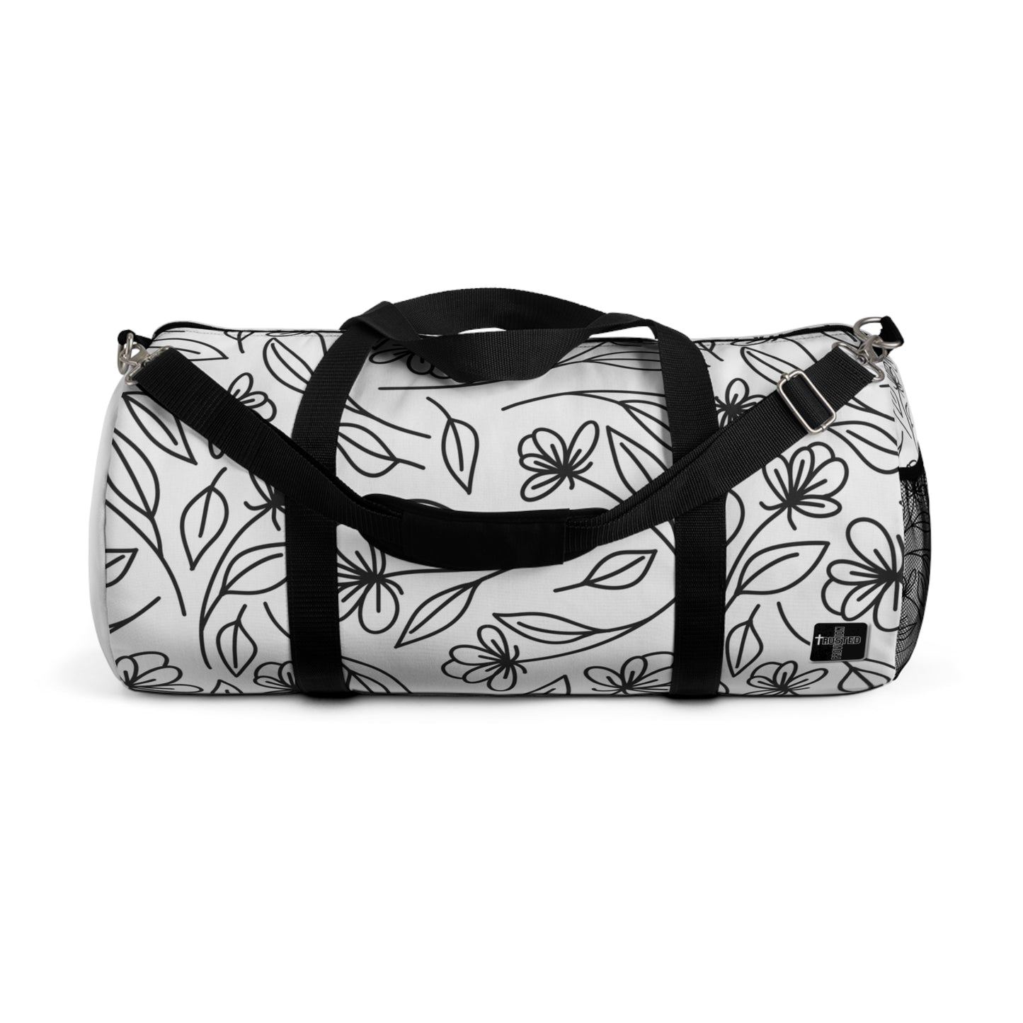 FAITH/Hebrews 11- Duffel Bag (black flowers)