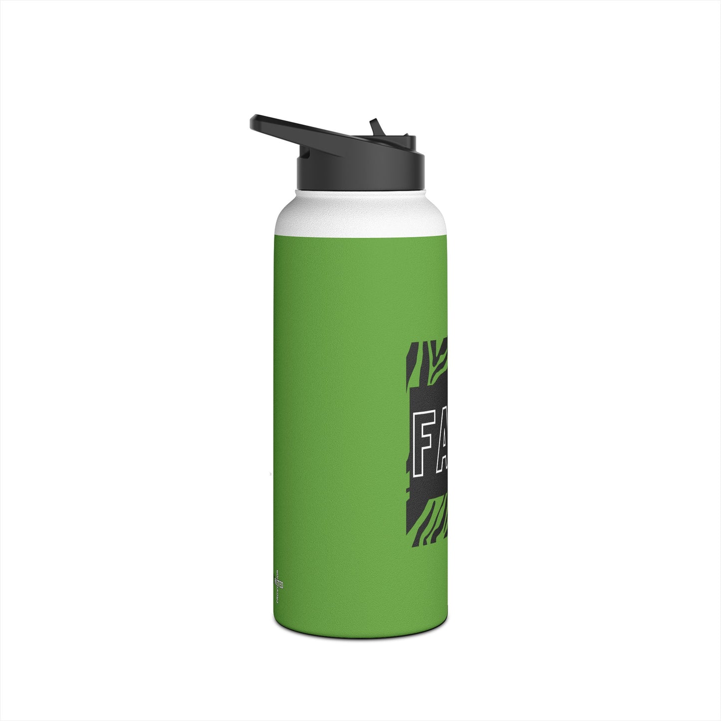 FAITH/Hebrews 11- Stainless Steel Bottle (green/zebra)