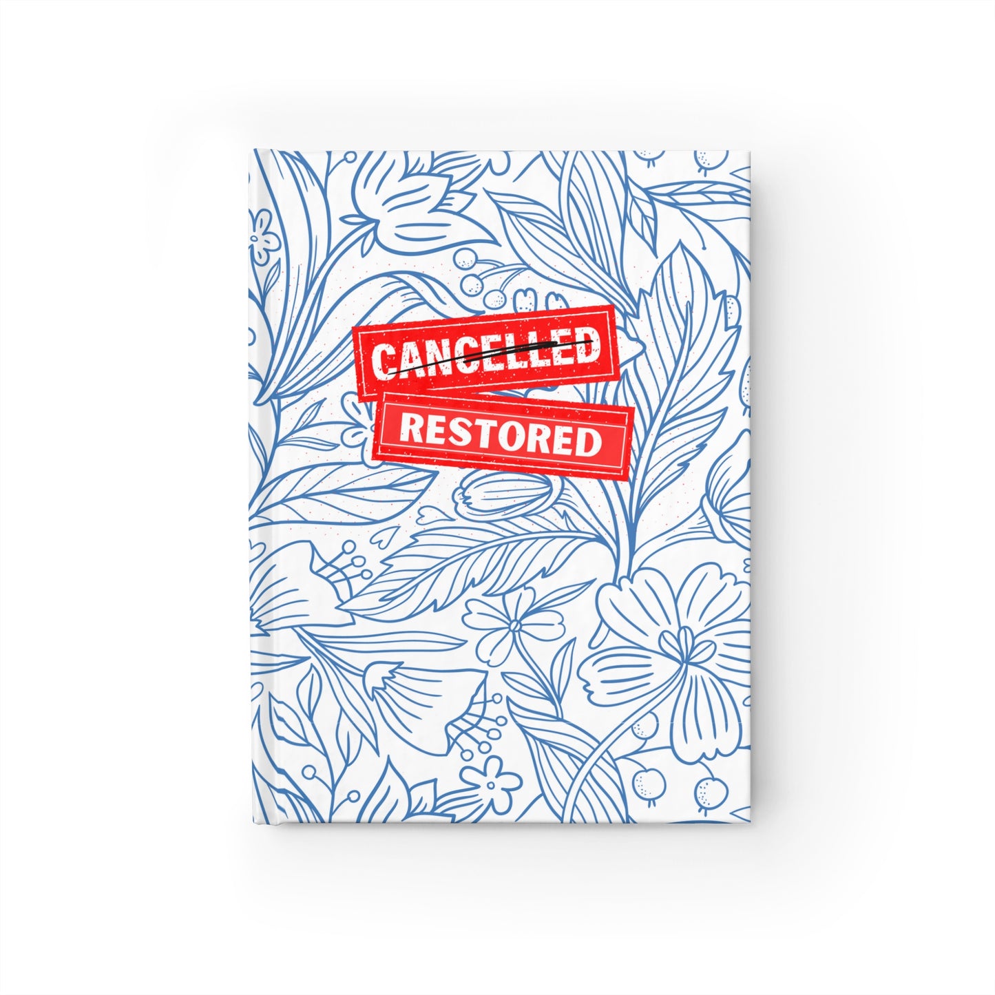 Restored- Hardcover Journal (blue lillies)