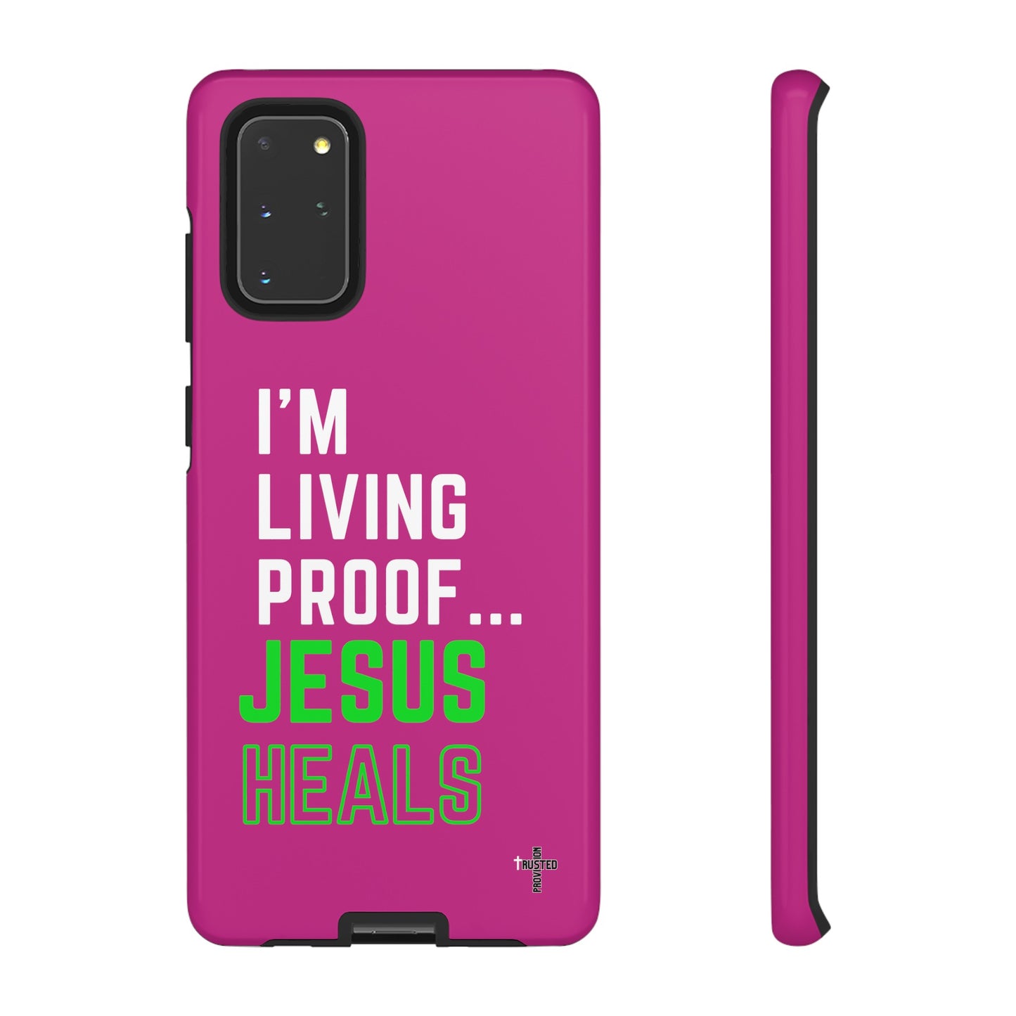 I'm living proof...Jesus Heals- Tough Case (pink)