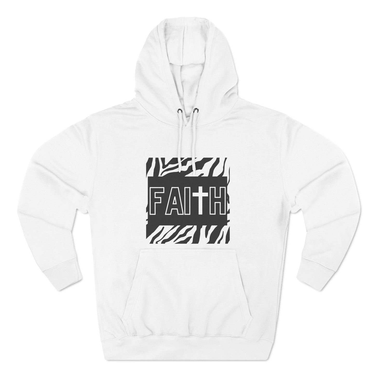 FAITH/Hebrews 11- Unisex Premium Pullover Hoodie (zebra)