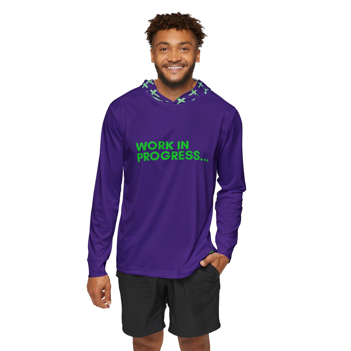 Work in Progreess...Men's Sports Warmup Hoodie (purple)