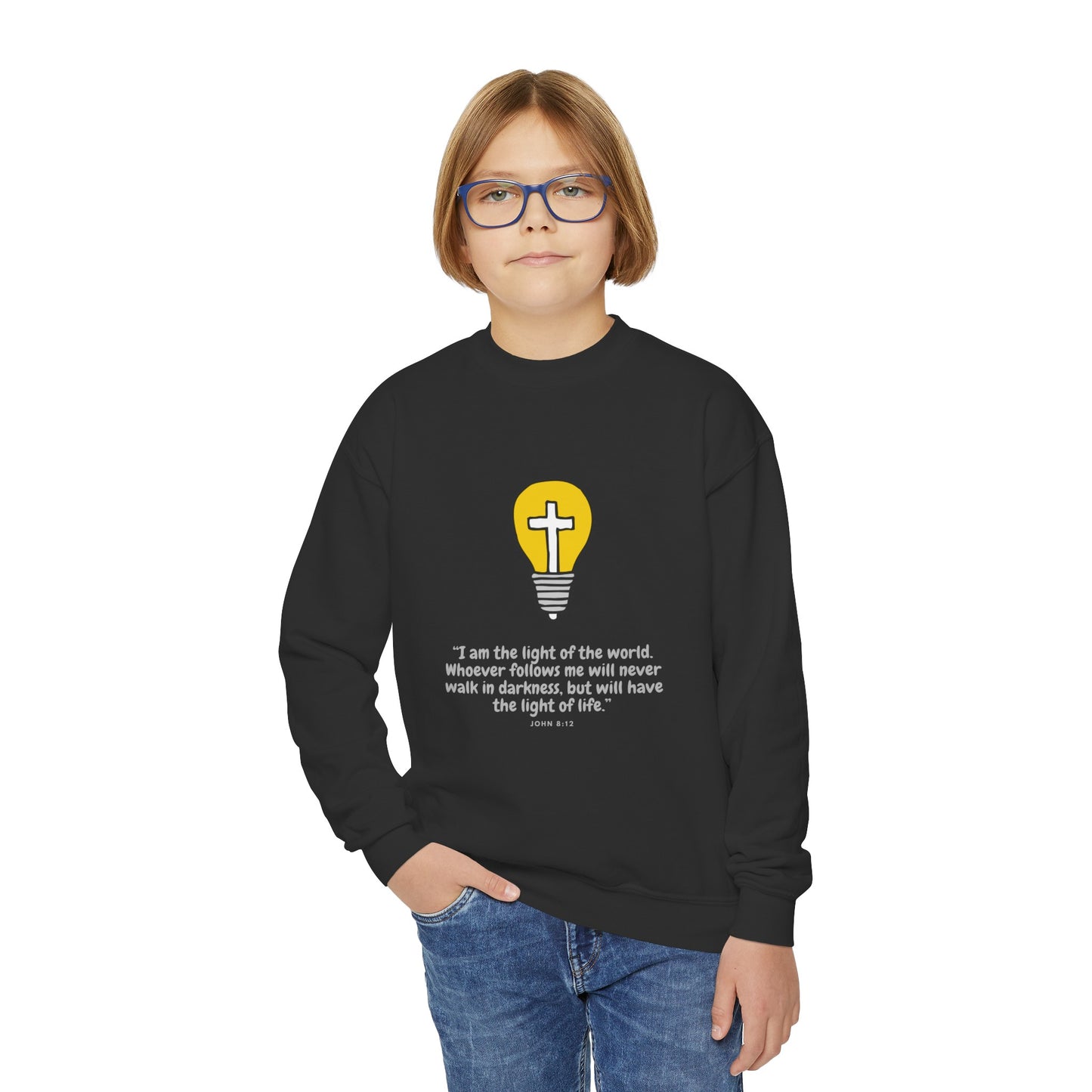 I am the light- Youth Crewneck Sweatshirt