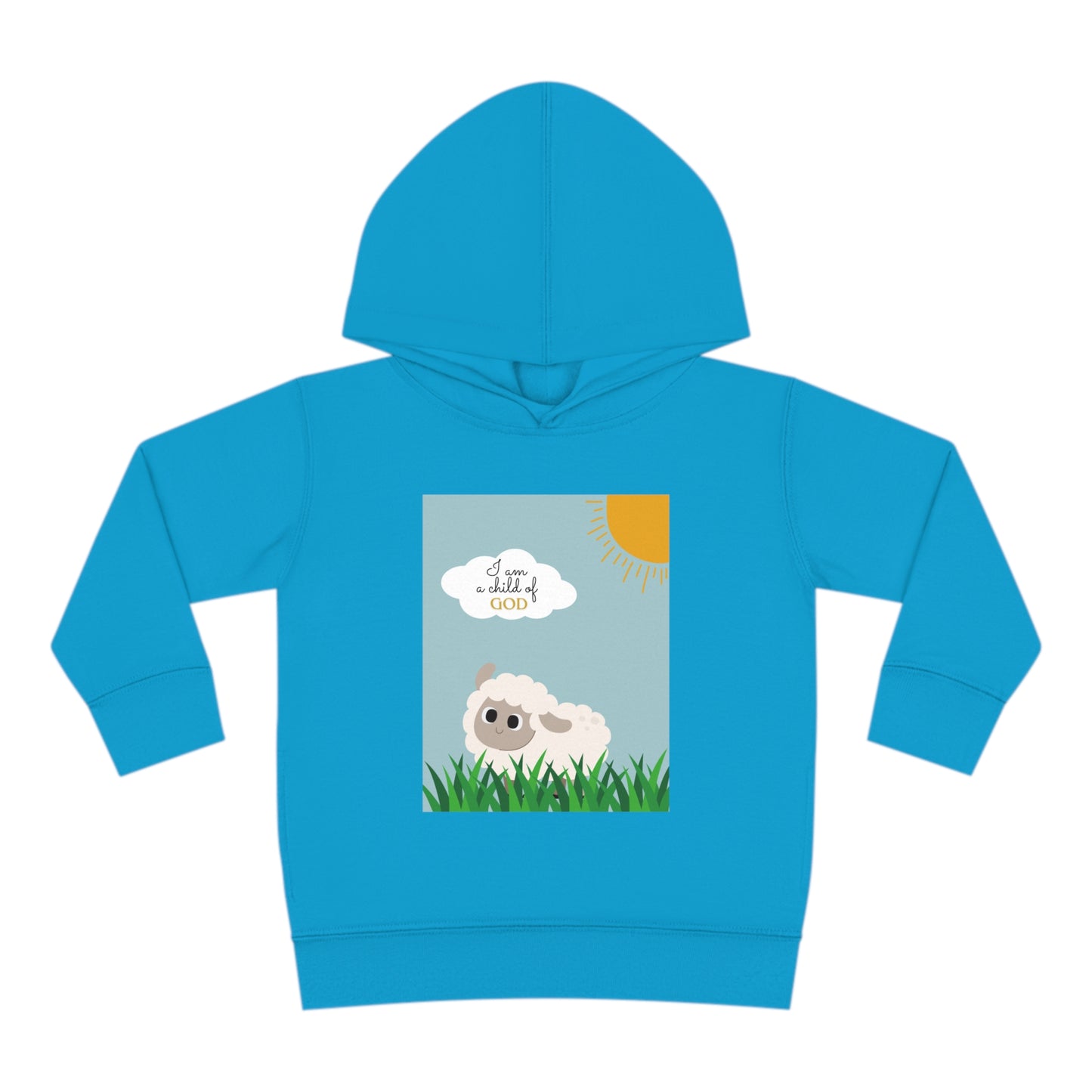 I am a child of God- Toddler Pullover Fleece Hoodie (adorable sheep)