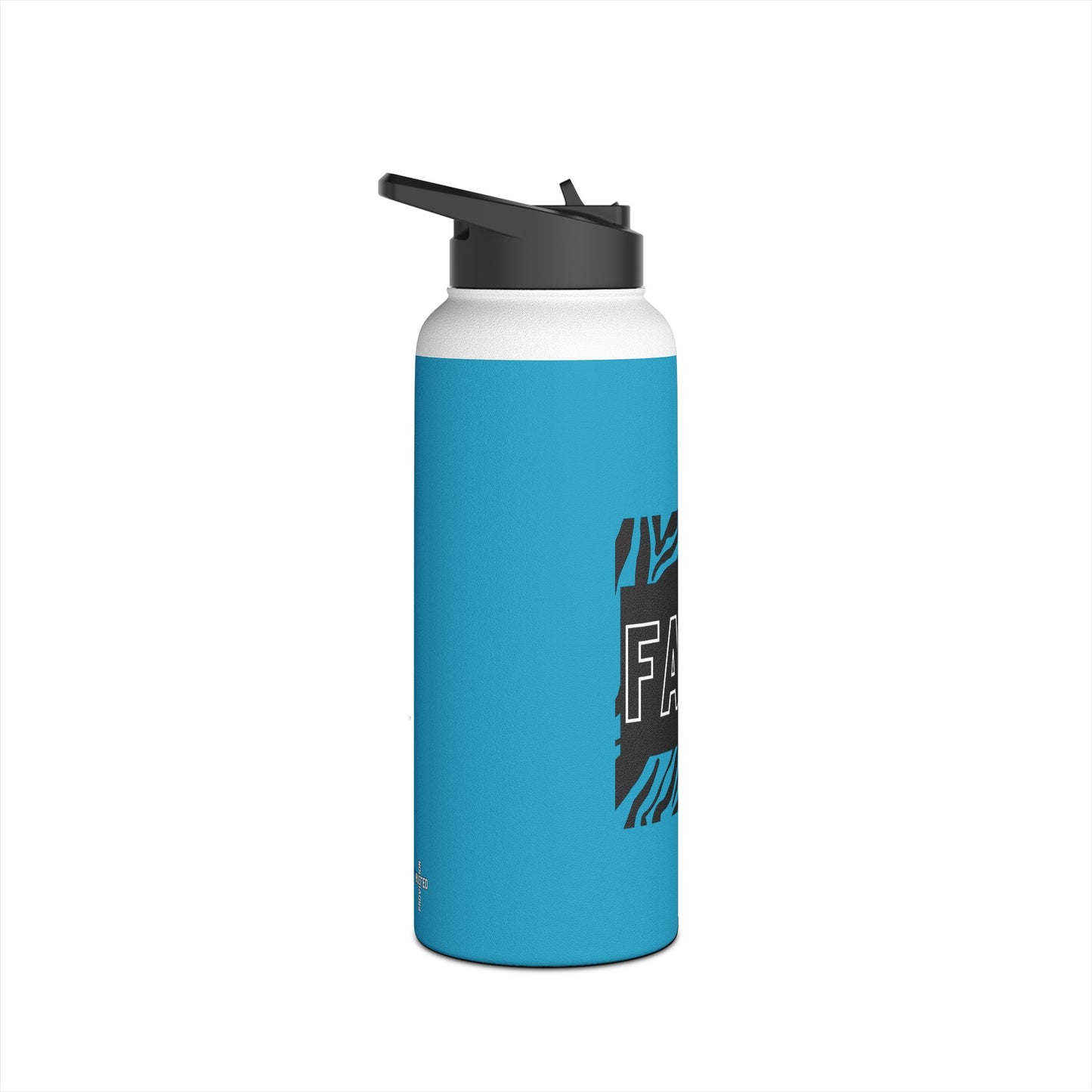 FAITH/Hebrews 11- Stainless Steel Bottle (turquoise/zebra)